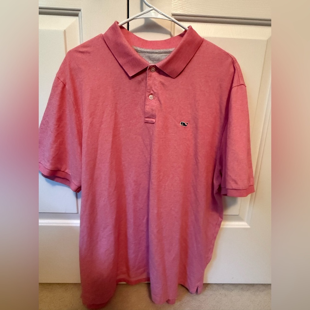 Vineyard Vines Men's Pink Polo Shirt
